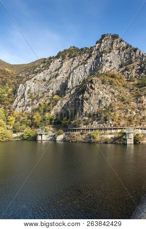 Autumn Landscape From Dam Of The Krichim Reservoir, Rhodopes Mountain, Plovdiv Region, Bulgaria