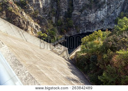 Autumn Landscape From Dam Of The Krichim Reservoir, Rhodopes Mountain, Plovdiv Region, Bulgaria