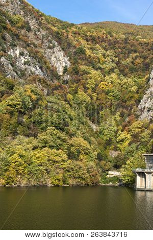 Autumn Landscape From Dam Of The Krichim Reservoir, Rhodopes Mountain, Plovdiv Region, Bulgaria