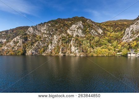Autumn Landscape From Dam Of The Krichim Reservoir, Rhodopes Mountain, Plovdiv Region, Bulgaria