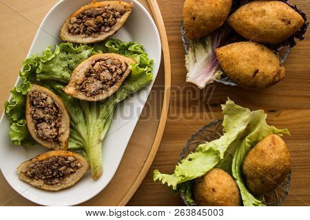 Icli Kofte / Stuffed Meatball Falafel.