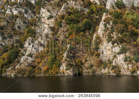 Autumn Landscape From Dam Of The Krichim Reservoir, Rhodopes Mountain, Plovdiv Region, Bulgaria