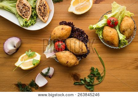 Icli Kofte / Stuffed Meatball Falafel.