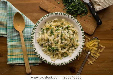 Eriste Noodles Are A Staple Food In Many Cultures Made From Unleavened Dough Which Is Stretched, Ext