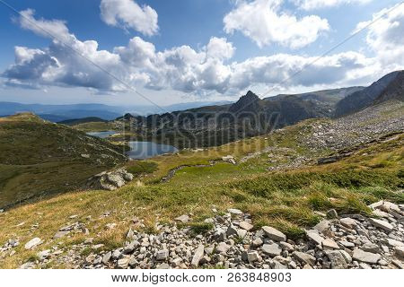 Summer View Of The Twin Lake, Rila Mountain, The Seven Rila Lakes, Bulgaria
