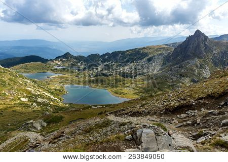 Summer View Of The Twin, The Trefoil And The Fish Lakes, Rila Mountain, The Seven Rila Lakes, Bulgar