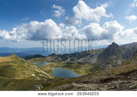 Summer View Of The Twin, The Trefoil And The Fish Lakes, Rila Mountain, The Seven Rila Lakes, Bulgar