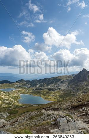 Summer View Of The Twin, The Trefoil And The Fish Lakes, Rila Mountain, The Seven Rila Lakes, Bulgar