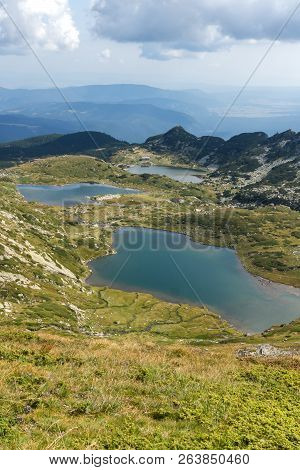 Summer View Of The Twin, The Trefoil And The Fish Lakes, Rila Mountain, The Seven Rila Lakes, Bulgar