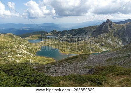 Summer View Of The Twin, The Trefoil And The Fish Lakes, Rila Mountain, The Seven Rila Lakes, Bulgar
