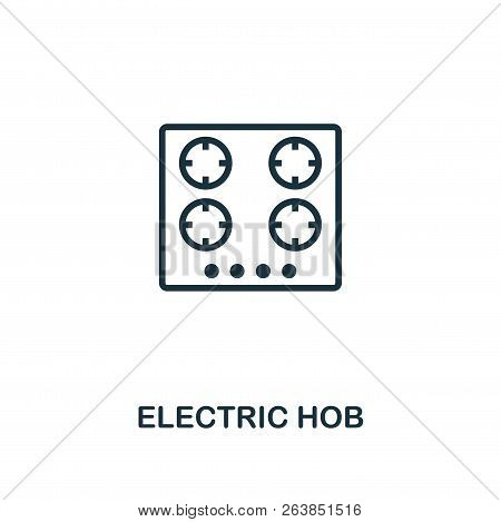 Electric Hob Icon. Premium Style Design From Household Icon Collection. Ui And Ux. Pixel Perfect Ele