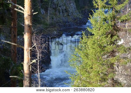 Waterfall Kivach, Karelia, Russia