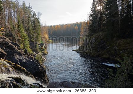 Waterfall Kivach, Karelia, Russia