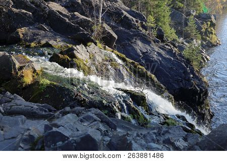 Waterfall Kivach, Karelia, Russia