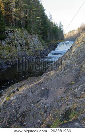 Waterfall Kivach, Karelia, Russia