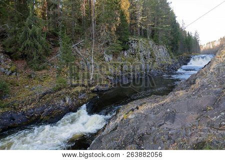 Waterfall Kivach, Karelia, Russia