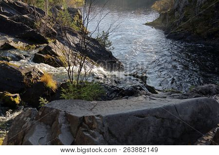 Waterfall Kivach, Karelia, Russia