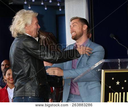 LOS ANGELES - OCT 16:  Sir RIchard Branson, Lance Bass at the Sir Richard Branson Star Ceremony on the Hollywood Walk of Fame on October 16, 2018 in Los Angeles, CA