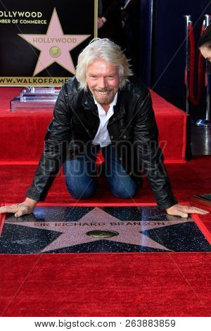 LOS ANGELES - OCT 16:  Sir Richard Branson at the Sir Richard Branson Star Ceremony on the Hollywood Walk of Fame on October 16, 2018 in Los Angeles, CA