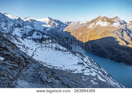 Autumn Hike To Grosses Wiesbachhorn In Glocknergruppe  Hohe Tauern In Austria