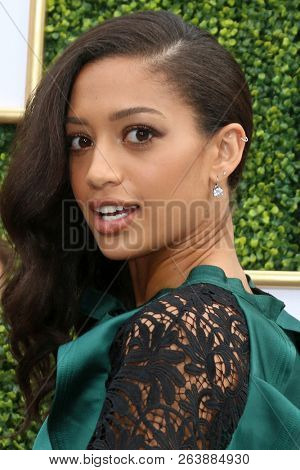 LOS ANGELES - OCT 14:  Samantha Logan at the CW Network's Fall Launch Event  at the Warner Brothers Studios on October 14, 2018 in Burbank, CA