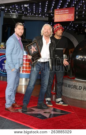 LOS ANGELES - OCT 16:  Lance Bass, Sir RIchard Branson, Ben Harper at the Sir Richard Branson Star Ceremony on the Hollywood Walk of Fame on October 16, 2018 in Los Angeles, CA