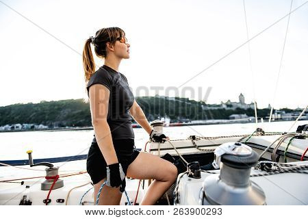 Yaghting Adventure People On The High Sea