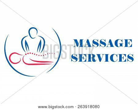 Logotype For Massage Salon And Health Treatments. Spa, Physiotherapy, Relaxation.