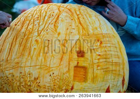 Chadds Ford, Pa - October 18: The Great Pumpkin Carve Carving Contest On October 18, 2018