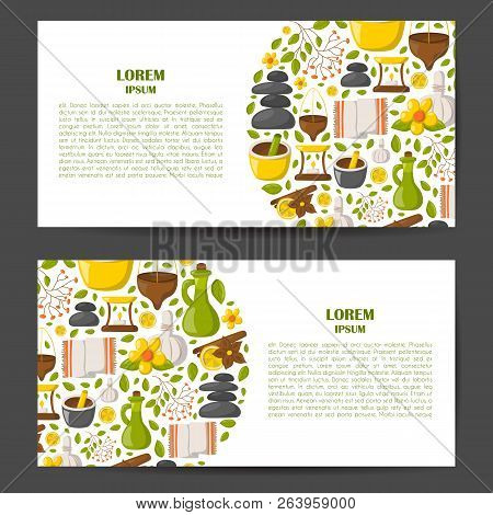 Vector Cartoon Ayurveda Background