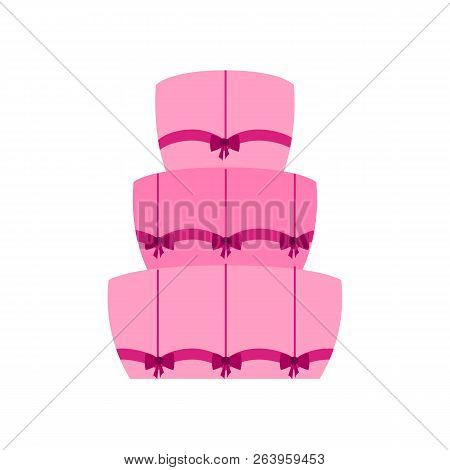 Vector Cartoon Flat Celebration Cake