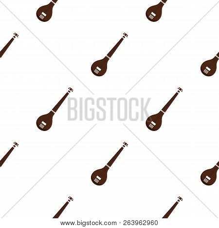 Traditional Indian Sarod Pattern Seamless For Any Design Illustration