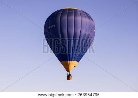 Tautii Margheraus, Maramures, Romania - October 4, 2018: Colorful hot air balloons at  Maramures Balloon Fiesta 2018