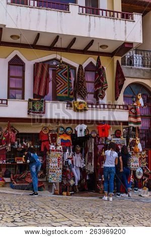 Kruja, Albania -september 2018: The Traditional Ottoman Market In Kruj, The Birth City Of The Nation