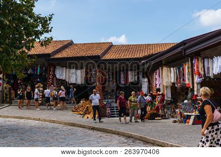 Kruja, Albania -september 2018: The Traditional Ottoman Market In Kruj, The Birth City Of The Nation