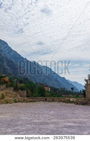 Kruja, Albania -september 2018: View Of The City, The City Of The Birth Of The National Hero Scander