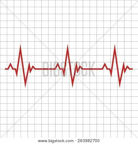 Pulse. The Concept Is A Medical Indicator Of The State Of The Heart Rhythm. Vector Illustration. Eps