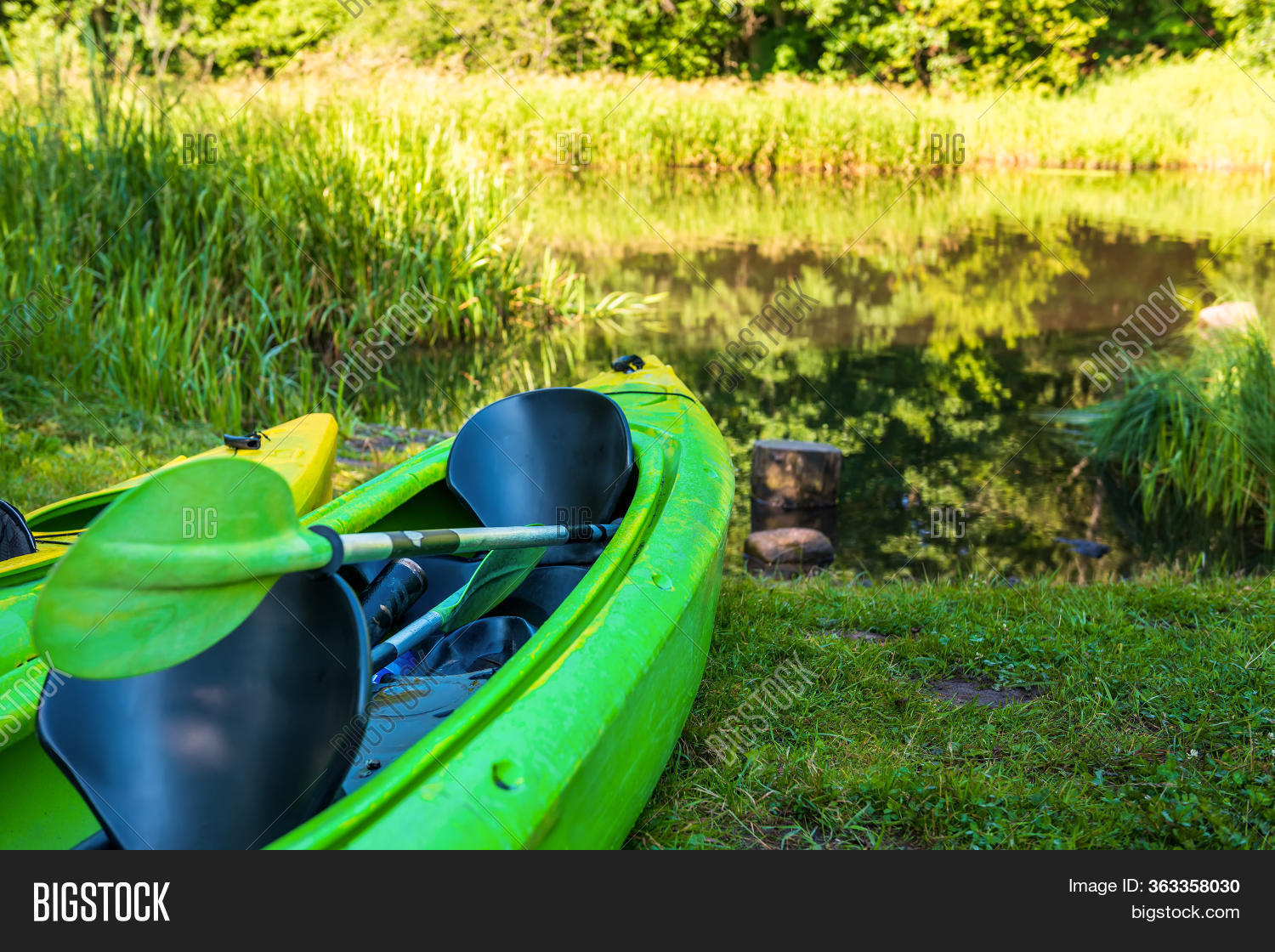 Drying Kayaks Tourist Image & Photo (Free Trial) | Bigstock