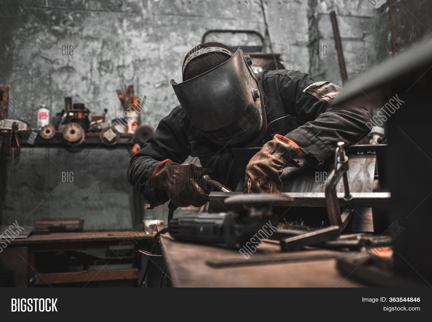 Worker Welder Mask Image & Photo (Free Trial) Bigstock