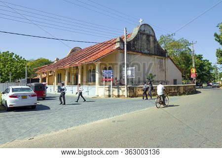 Matara, Sri Lanka - February 17, 2020: Old Dutch Reformed Church In A Cityscape