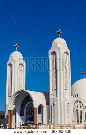 Facade Of Coptic Orthodox Church In Hurghada, Egypt