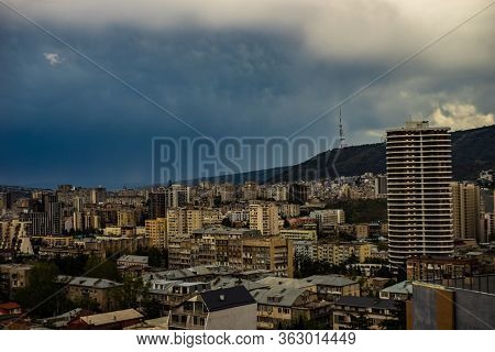 Dramatic Sky Over Tbilisi City Centre