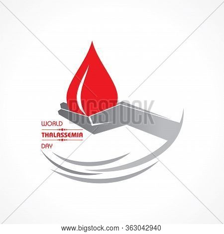 Vector Illustration On The Theme Of World Thalassemia Day Observed On May 8th Every Year. Thalassemi