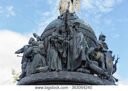 Millennium Of Russia (monument To The 1000th) In Novgorod Kremlin On A Summer Day