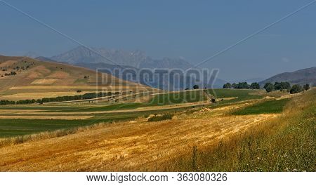 Central Asia. Kyrgyzstan. The North-eastern Section Of The Pamir Highway Near The City Of Kara-alma.