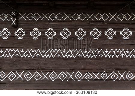 Painted folk house, UNESCO village Cicmany in Slovakia