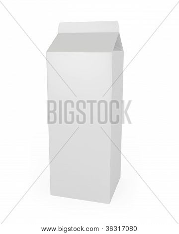 Cartone di latte isolata On White