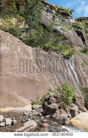 View Of The Chain Ladder In The Tugela Gorge Next To The Tugela Tunnel