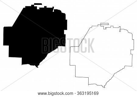 Macon County, Georgia (u.s. County, United States Of America,usa, U.s., Us) Map Vector Illustration,