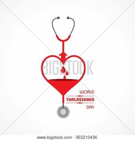Vector Illustration On The Theme Of World Thalassemia Day Observed On May 8th Every Year. Thalassemi